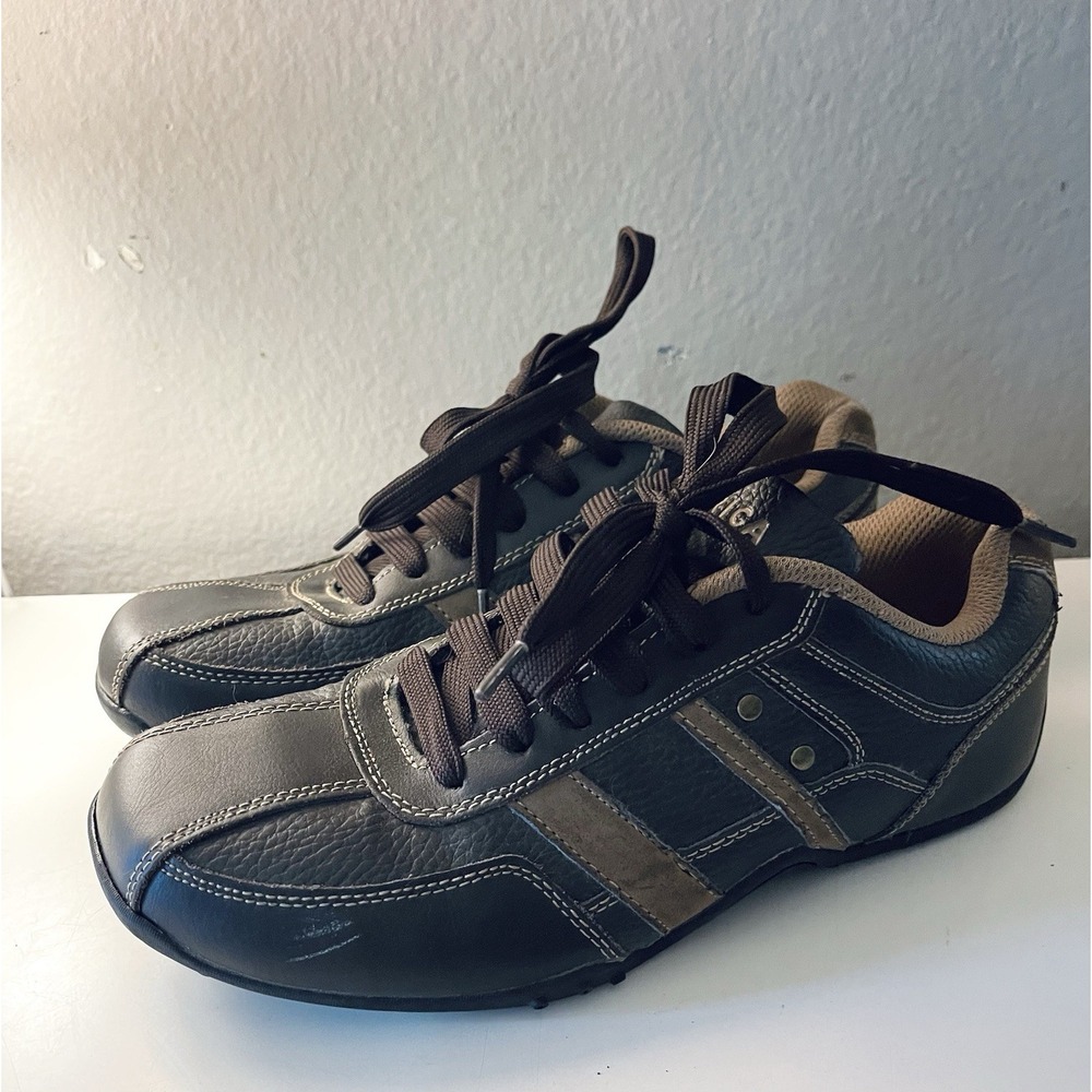 PERRY ELLIS‎ AMERICA Blake Brown Gray Casual Athletic Shoes Mens Size 8.5 W